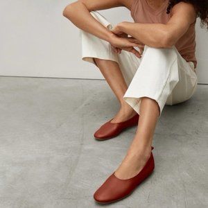 Everlane Shoes The Day Glove Ballet Flats Leather Slip On Burgundy Size 7